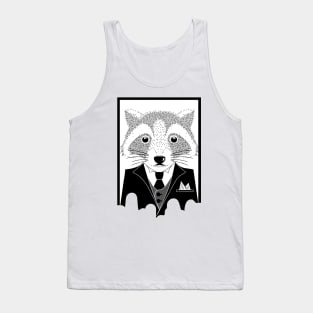 Raccoon in Suit Tank Top